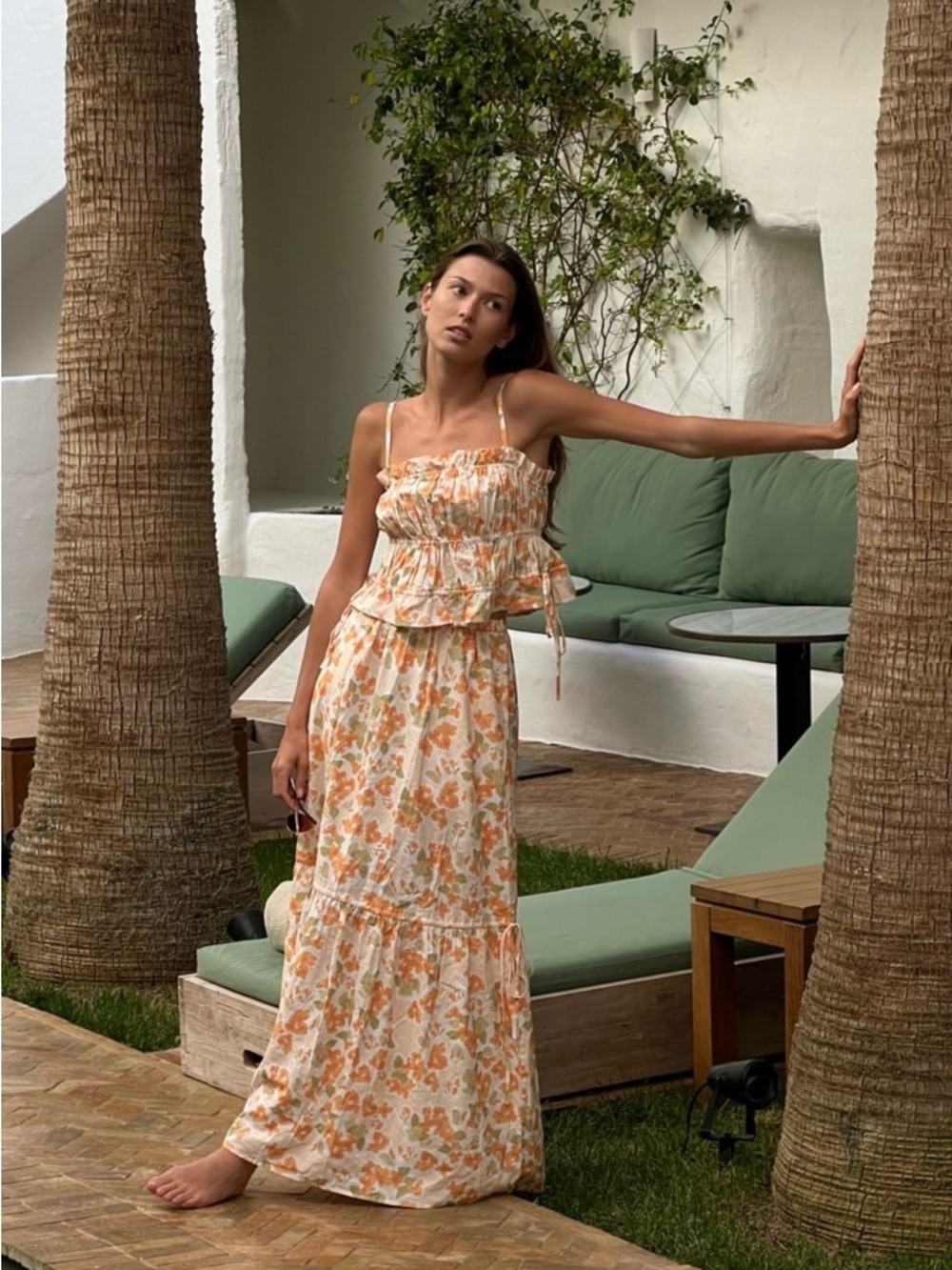 Peony The Weekend Cami Top in Lilium Orange Yellow Floral Spring Summer Flower